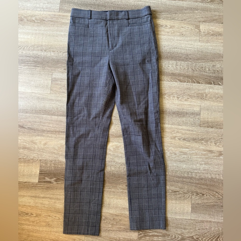 Banana republic high rise work pants plaid.